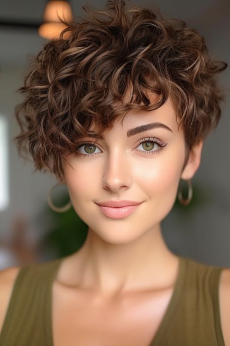 rubberband hairstyles natural hair Body Wave Perm For Short Hair, Short Haircut For Women With Curly Hair, Short Bobs Curly Hair, Short Stacked Curly Hair, Sassy Curly Hairstyles, Fine Curly Pixie Haircut, Long Curly Pixie Hairstyles, Short Curly Edgy Hairstyles, Short Haircuts For Wavy Hair Over 50