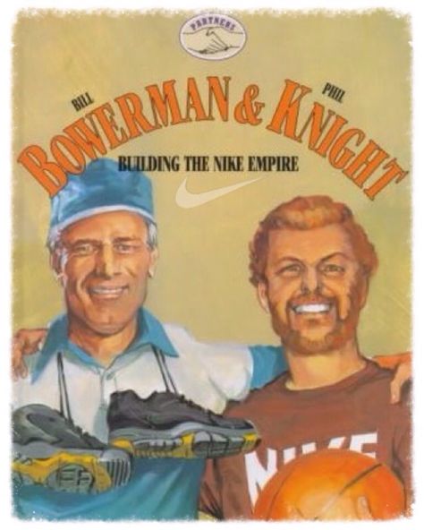 Bill Bowerman and Phil Knight, co-founders of Nike. (Building the Nike Empire book cover - author Keith E. Greenberg) @nike #nike #founders #history #sportsclothes #sports #fitness #fit #sportshepherd #whatdoyouplayin @sportshepherd Bill Bowerman, Phil Knight, Co Founder, Sport Outfits, Fun Sports, Life Is Good, Nike Air, Baseball Cards, Running