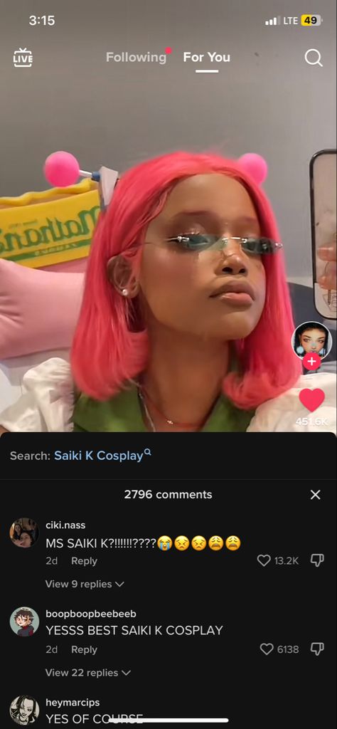 Saiki K Cosplay, Black Cosplayers, Halloween Idea, Saiki K, Spooky Szn, Black Anime, Hallows Eve, Anime Cosplay, Halloween Ideas