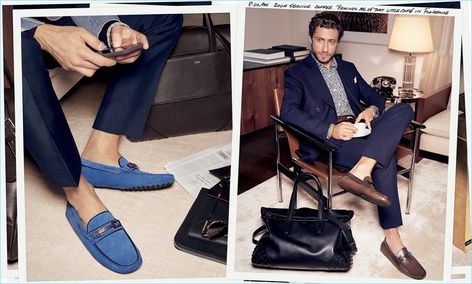 Mikael Jansson photographs Francesco Carrozzini for Tod's spring-summer 2017 campaign. Holiday Party Fashion, Casual Party Outfit, Fashion Campaign, Driving Shoes Men, Creative Shoes, Tods Shoes, Moccasins Mens, Driving Moccasins, Italian Men