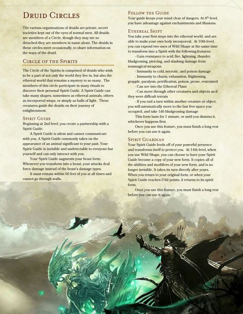 Dnd Homebrew Druid Subclasses, Druid Subclasses 5e, 5e Druid, Druid Circle, Dnd Subclasses, Homebrew Classes, Dungeons And Dragons Rules, Dnd Druid, Dnd Homebrew