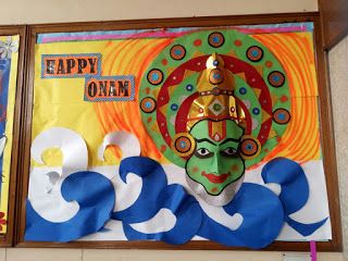 Art ,Craft ideas and bulletin boards for elementary schools: Onam Bulletin board Onam Bulletin Board Ideas, Radhaashtami Decoration, Onam Board Decoration Ideas, Onam Craft Ideas, Onam Craft Ideas For Kids, Onam Decoration Ideas For School, Onam Pukalam, Teachers Day Bulletin Board Ideas, Onam Craft