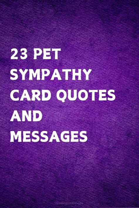 Explore 23 heartfelt pet sympathy card quotes and messages to comfort those grieving the loss of a beloved pet. These sentiments can express your support and understanding. Pet Sympathy Quotes Dogs, Dog Condolences Loss Of Pet Sympathy Messages, Dog Loss Sympathy Messages, Sympathy Card For Loss Of Dog, Sympathy Card Quotes, Sorry For The Loss Of Your Dog, Loss Of Pet Dog Sympathy Cards, Pet Sympathy Quotes, Condolences Messages For Loss