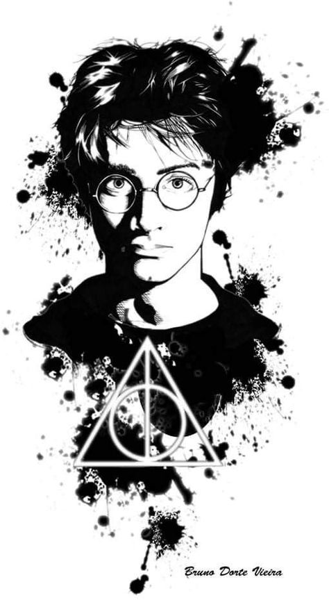 Harry Potter Stencils, Harry Potter Silhouette, Creepy Sketches, Harry Potter Sketch, Harry Potter Art Drawings, Harry Potter Painting, Potter Tattoo, Harry Potter Poster, Harry Potter Bedroom