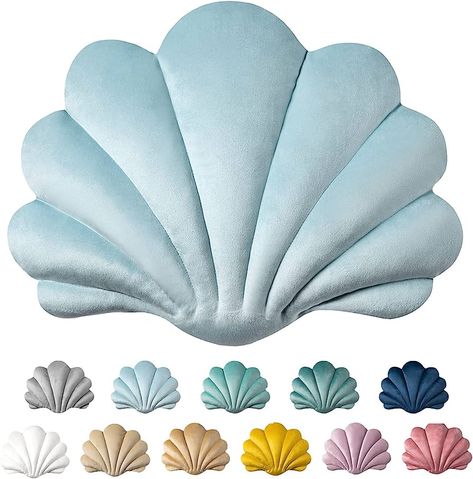 Seashell Pillow, Beach Theme Living Room, Bed Living Room, Mermaid Room, Beach Room, Garden Pillows, Couch Cushions, Accent Throw Pillows, Velvet Pillow Covers