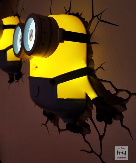 3DLIGHTFX Minion Nightlight #Review - My Four and MoreMy Four and More Minion Room Ideas Kids, Minion Bedroom Ideas, Minion Decor, Minion Nursery, Minion Room Decor, Minion Bedroom, Minion Room, Minion Gifts, Minion Decorations