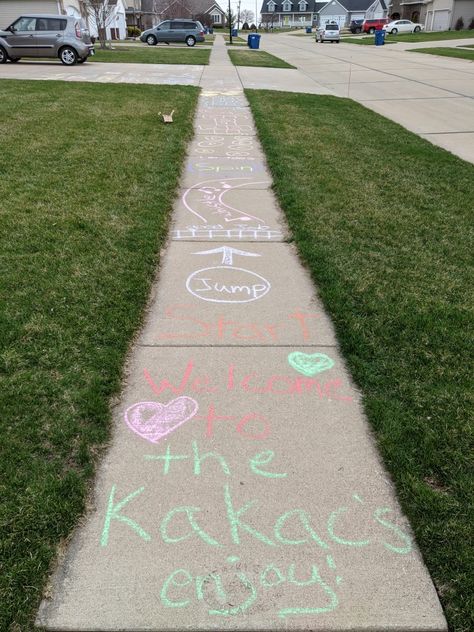 Chalk Sidewalk, Course Ideas, Sidewalk Chalk, Chalk, Exterior