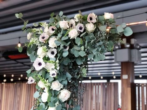 Box House Hotel Wedding Arch Anemone Wedding, Dark Green Wedding, Green Wedding Flowers, Nebraska Wedding, Corporate Flowers, Box House, Wedding Arch Flowers, Bridal Bouquet Flowers, December Wedding