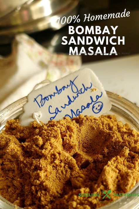 Bombay Sandwich Masala | How to make street style Sandwich Masala at home Mumbai Sandwich, Bombay Sandwich, Mumbai Street, Masala Powder Recipe, Spiced Lentils, Pav Bhaji Masala, Spice Blends Recipes, Homemade Sandwich, Bhaji Recipe