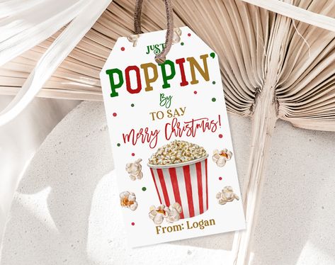 POPPIN Tag Merry Christmas Tag Popcorn gift Tag Kids Classroom Gift tag Holiday Label Teacher Neighbor Editable Printable Download Cht24 Edit from home using Corjl.com. Try out this POPPIN Tag DEMO. Copy and paste the URL below to demo: https://www.corjl.com/d/NGCNC ★★Please download it as a PDF file with multiple tags on it and print it on a letter size paper and cut it out.★★ ** INSTANT DIGITAL DOWNLOAD, Or EDIT AT CORJL.COM - *WHAT'S INCLUDED* -Digital POPPIN Tag file -2 sizes Included (2x3.5 Popcorn Gift Tag, Popcorn Tags, Popcorn Labels, Merry Christmas Tag, Christmas Popcorn, Merry Christmas Tags, Popcorn Gift, Holiday Labels, Employee Appreciation Gifts