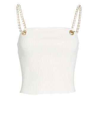 299570476c6f0309545110c592b6a63bdesc48449622ri Spring Jewelry Trends, Chain Top, Tank Top Outfits, Chain Belts, Jonathan Simkhai, Spring Fashion Trends, Kpop Fashion Outfits, Spring Trends, Knit Tank