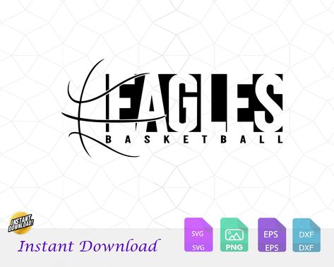 Eagles Basketball, Eagles Mascot, Game Day Svg, Svg For Shirts, Basketball Svg, Team Mascots, Basketball Team, Cricut Cut Files, Basketball Teams