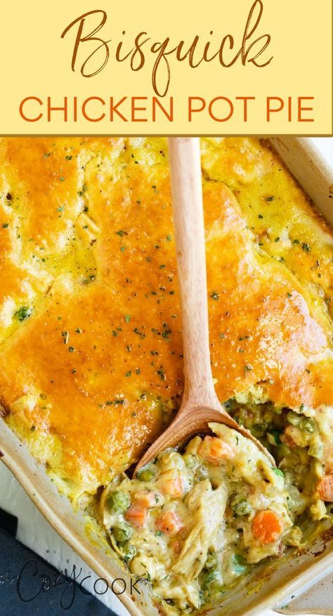 Chicken Pot Pie Bisquick Crust, Crockpot Chicken Pot Pie With Bisquick, Bisquick Pot Pie Recipe, Bisquick Chicken Recipes, Chicken Pot Pie Crock Pot, Bisquick Recipes Dinner, Bisquick Chicken Pot Pie, Comfort Food Dinners, Dinner List