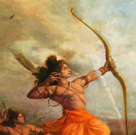 Ramayana Aesthetic, Ram Ravan, Alpona Design, Remove Watermark, Lord Rama Images, Art Of Manliness, Human Anatomy Drawing, Lord Rama, Religious Paintings