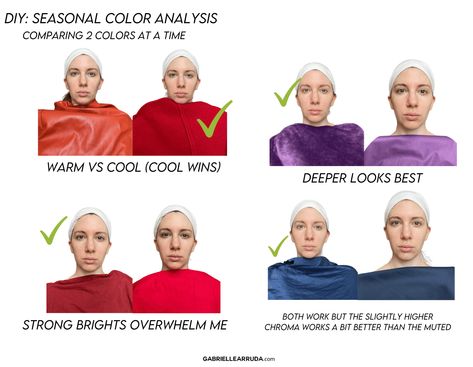 Cool Toned Skin Clothes, Color Wheel Skin Tone, Color Analysis Before And After, Cool Skin Tone Color Palette, Spring Skin Tone Color Palette, Colour Analysis Palettes, How To Determine Your Color Season, Neutral Undertone Skin Color Palettes, Colour Analysis Test