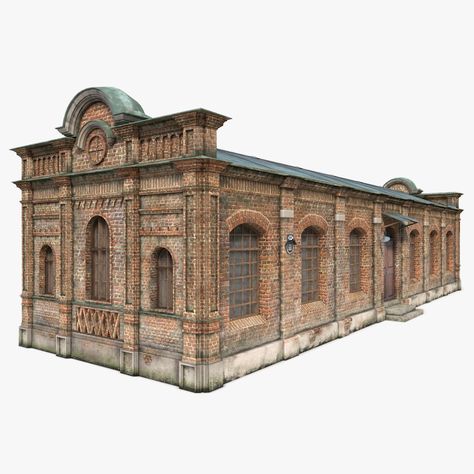 Old Wine Warehouse 3D Model #AD ,#Wine#Warehouse#Model Scale Model Building, Factory Architecture, Model Railway Track Plans, Micro Scale, Warehouse Design, Old Warehouse, Loft Stil, Industrial Architecture, Abandoned House