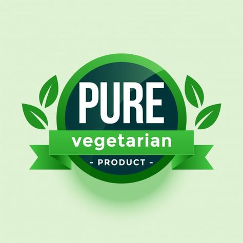 Pure vegetarian product green leaves lab... | Free Vector #Freepik #freevector #logo #food #label #icon Organic Food Labels, Organic Food Logo, Healthy Logo, Healthy Food Logo, Veg Restaurant, Kitchen Logo, Design Club, Food Logo Design, Restaurant Logo