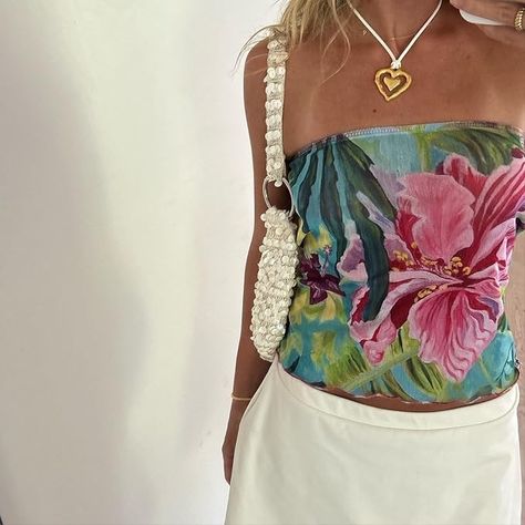 Summer Floral Italy Tube Top for Women Strapless Sleeveless Vintage Off Shoulder Slim Fit Crop Tank Aesthetic Backless Bandeau Tube Top Fits Aesthetic, Tank Aesthetic, Y2k Tube Top, Vintage Floral Print, Top For Women, Summer Floral, Bandeau Top, Fit Check, Floral Top