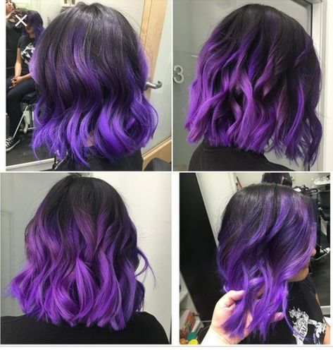 Colored Locks, Colouring Ideas, Purple Ombre Hair, Hair Colouring, Short Ombre, Short Ombre Hair, Brown Ombre Hair, Latest Hair Color, Dye Hair