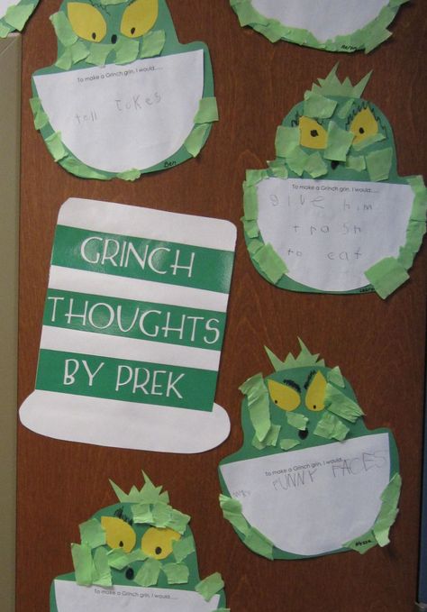 Grinch activity for younger students Pre K Grinch Activities, Grinch Day At School Preschool, Grinch Prek Activities, Prek Grinch Day, How The Grinch Stole Christmas Kindergarten Activities, Grinch Lesson Plans Activities, Grinch Day Activities First Grade, Grinch Crafts For Kids, O Grinch