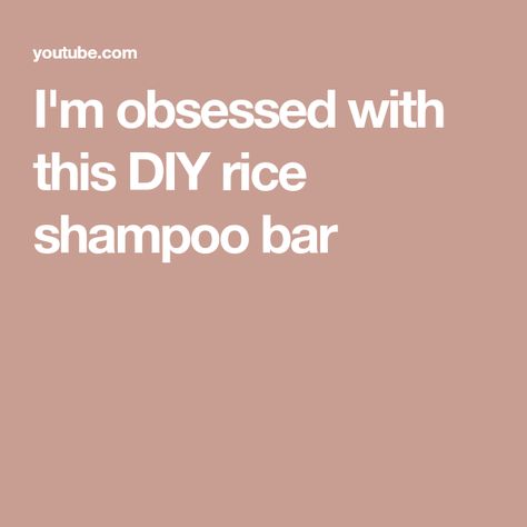 I'm obsessed with this DIY rice shampoo bar 😍 Rice Shampoo Bar Diy, Diy Rice Shampoo, Rice Shampoo Bar, Rice Shampoo, Diy Shampoo Bar, Rice Bar, Shampoo Bar Recipe, Protein Shampoo, Bar Diy