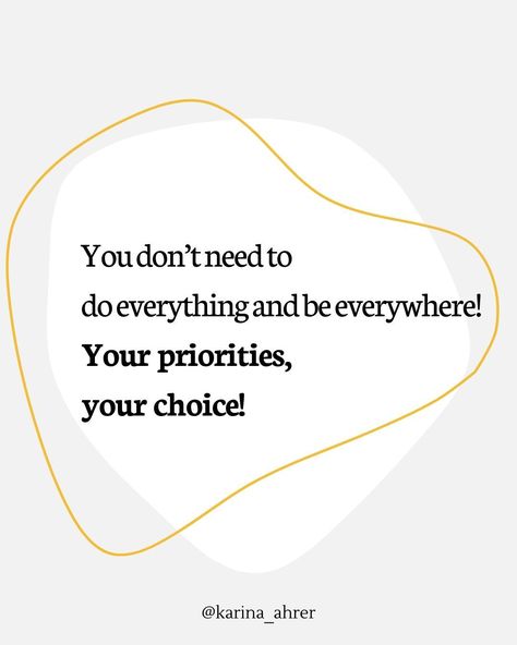 I thought I had to be everywhere and do everything to be the best version of myself! To give it all to my projects and positions! But I don't need to be perfect, and I cannot because everyone is different and will have a different opinion of my work and projects! ❌ What I'm doing instead: Setting my own priorities! ✅ Making my own choices! ✅ That's all you can do. You choose how you want to spend your time. You choose what you want to start. You choose what you want to cut out of your life... The Best Version Of Myself, Best Version Of Myself, Everyone Is Different, I Can Not, All You Can, Do Everything, Be The Best, Be Perfect, Need This