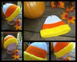 candy corn hat Loom Knitting Patterns Hat, Round Loom Knitting, Circle Loom, Loom Hats, Loom Knit Hat, Knit Hat Pattern, Loom Crochet, Round Loom, Knifty Knitter