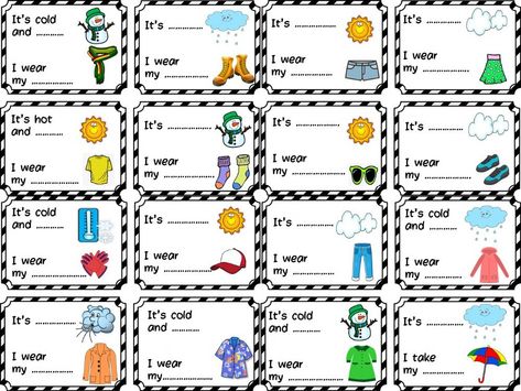 Rainy Season Clothes, Weather Elementary, Weather And Clothes Worksheet, Season And Weather Worksheet, Climate And Weather Worksheet, Kinds Of Weather Worksheet, Extreme Weather Worksheet, Weather Esl, Clothes Worksheet