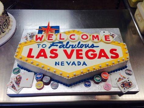 Las+Vegas+Sign+-+Cake+by+Sarah+Ono+Jones Vegas Birthday Cake, Light Up Cake, Up Cake Topper, Las Vegas Cake, Vegas Cake, Vegas Theme Party, Casino Birthday, Vegas Birthday, Las Vegas Party