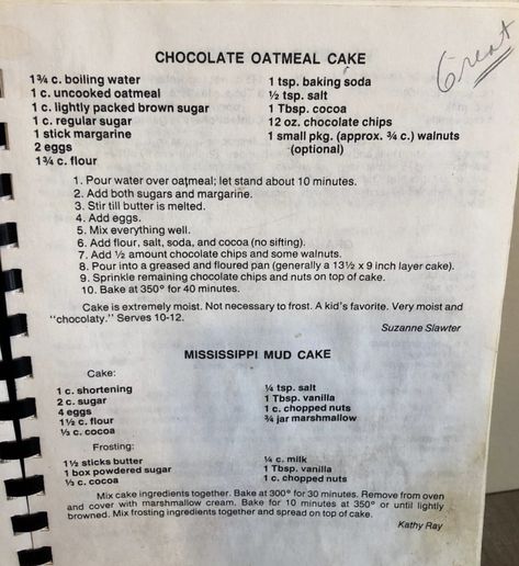 Amish Oatmeal Cake, Old Fashion Oatmeal Cake, Oatmeal Chocolate Cake Recipe, Chocolate Oatmeal Cake Recipe, Chocolate Chip Oatmeal Cake, Oatmeal Chocolate Chip Cake Recipe, Oatmeal Cake Old Fashioned, Oatmeal Chocolate Cake, Cake Without Icing