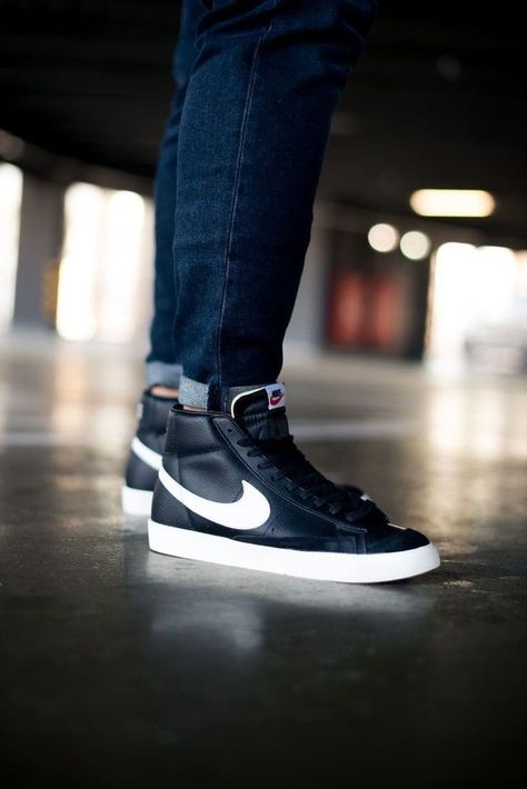 Nike Blazer Mid Vintage '77, Nike Blazer Mid '77 Vintage, Nike Blazer Mid 77 Black Outfit, Nike Blazer 77 Outfit Men, Nike Blazer Mid 77 Outfit Men, Nike Air Outfit, Black Nike Shoes Outfit, Nike Blazer Mid 77 Men, Black Nike Blazers