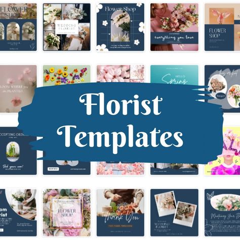 Social Media Posts for Florist (Canva Templates) Florist Social Media, Florist Instagram, Local Business Marketing, Facebook Templates, Business Website Design, Website Making, Wordpress Website Design, Brand Ideas, Social Media Engagement