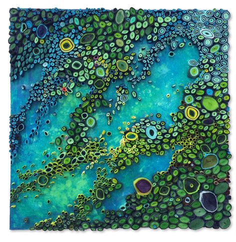 Amy Genser | Currents Amy Genser, Circles Art, Resin Beach, Ocean Depth, Alcohol Ink Art, Quilling Designs, Quilling Art, Pour Painting, Paper Sculpture