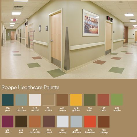 health care palette. Hospital Color Scheme, Healthcare Color Palette, Hospital Flooring Design, Hospital Flooring Pattern, Hospital Layout Floor Plans, Rubber Tiles, Color Tile, Health Care, Flooring