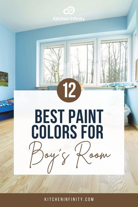 Painted Boys Room, Kid Bedroom Colors, Boys Room Paint Colors Sherwin Williams, Neutral Boys Bedroom Paint Colors, Boy Room Colors Paint, Blue Kids Room Boys, Boys Bedroom Blue Walls, Paint Colors For Teenage Boys Room, Teen Boy Bedroom Colors Paint Ideas