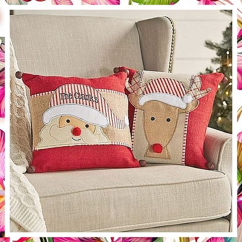 Christmas Pillows - Have access to the leading brands and awesome products to meet your desire - Do It Now and Visit Today! Mud Pie Christmas, Pillow Wraps, Pie Christmas, Xmas Pillows, Reindeer Pillow, Mrs And Mrs, Applique Pillows, Pillow Inspiration, Santa Reindeer