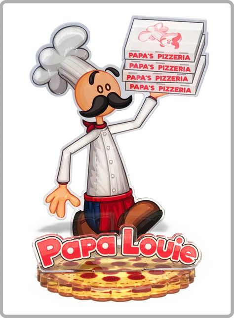 Flipline Studios, Papa Louie, Cartoon Games, Game Character, Coloring Books, Funny, Figurine