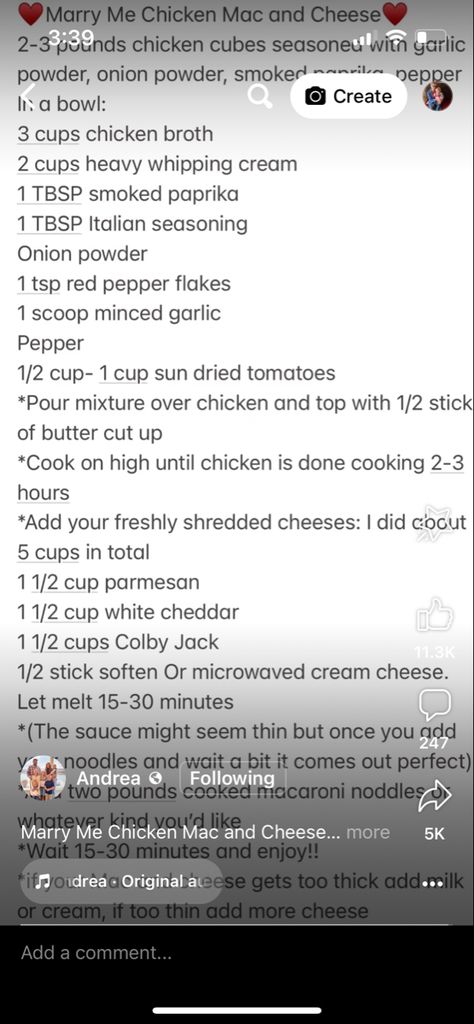 Marry Me Chicken Mac And Cheese Crockpot, Marry Me Chicken Mac And Cheese, Mac N Cheese Crockpot, Danish Cookies, Easy Meat Recipes, Cheesy Pasta, Dinner Recipes Crockpot, Mac N Cheese, Chicken Crockpot Recipes