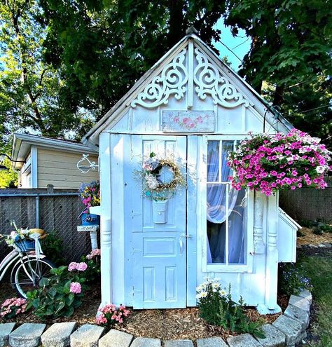 I am a retired RN. I love a Old Chicken Coop, She Shed Living, Shed Living, Cottage Shed, Welcome To Summer, Garden Shed Diy, Junk Chic Cottage, The Rest Of The Story, Schwinn Bike