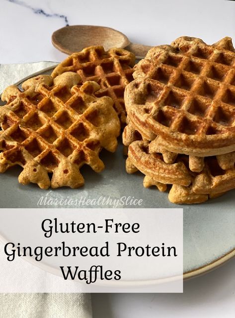 Gingerbread Protein, Christmas Waffles, Remain Nameless, Make Waffles, Healthy Slice, Healthy Waffles, Crepes And Waffles, Gluten Free Gingerbread, Gluten Free Waffles