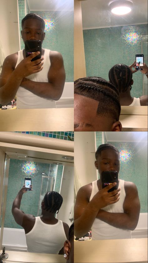 Cornrow braid cross over design •Link in bio for products‼️‼️ High Top Cornrows, Cornrows Men, Hairstyles For Black Men, Taper Fade Short Hair, Natural Hair Men, Braid Styles For Men, High Top Fade, Black Hair Cuts, Skin Fade