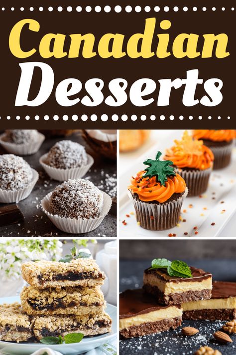 These traditional Canadian desserts are sweet, satisfying, and so easy to make! Bring a taste of Canada to your dinner table tonight by serving one of these fantastic treats. Traditional Canadian Food, Canadian Desserts, Canadian Dessert Recipes, Thanksgiving Dessert Recipes, Canadian Dessert, Canadian Recipes, Canadian Cuisine, International Desserts, Canadian Thanksgiving