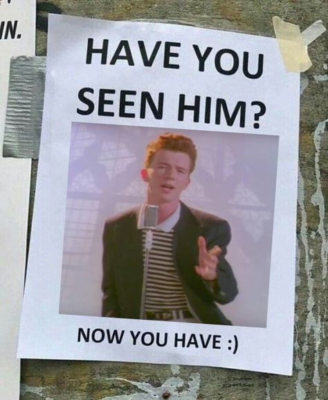 Rickroll Picture, Rick Rolled Meme, Rick Roll, Rick Rolled, Evil Smile, Rick Astley, Random Gif, Social Interaction, Super Funny Videos