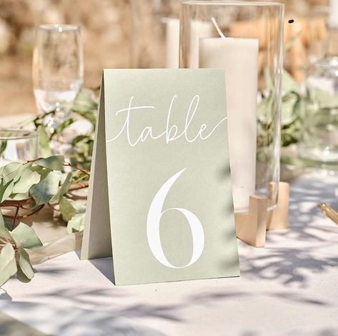 Wedding Table Signage, Green Wedding Decorations, Italian Inspired Wedding, Table Signage, Wedding Tableware, Tafel Decor, Sage Wedding, Sage Green Wedding, Wedding Tent