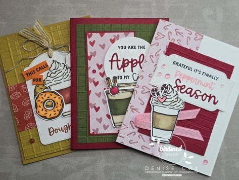 Lets 'Dough' Nuts For The More Than Autumn Bundle! • Birdsnest Designs | Denise Cox More Than Autumn Cards, Su More Than Autumn Cards, Su More Than Autumn, Stampin Up More Than Autumn Cards, Stampin Up More Than Autumn, More Than Autumn Stampin Up Cards, Chocolate Card, Stamped Christmas Cards, Autumn Cards