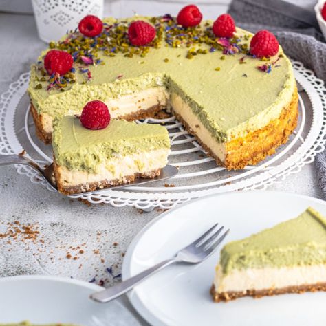 Pistazien Cheesecake – Pia backt Cheesecake Vegan, Pastry Desserts, Sweets Cake, Baking And Pastry, Baking Sweets, Food Cakes, Sweet Cakes, Sweets Desserts, Cakes And More