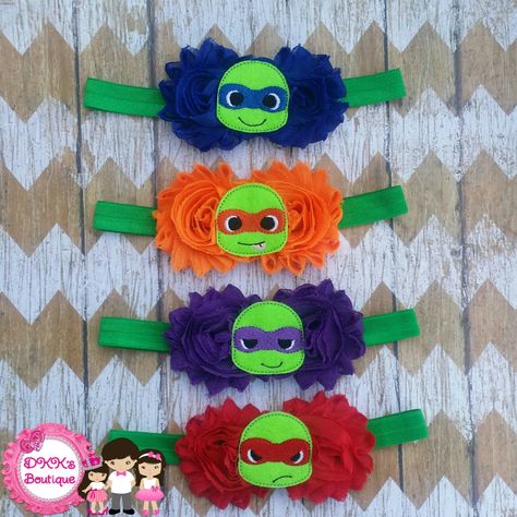 Ninja Turtles Birthday, Frozen Party Games, Tmnt Birthday, Ninja Turtles Birthday Party, Slumber Party Games, Baby Headbands Crochet, Monster High Party, Ninja Turtle Party, Ninja Turtle Birthday