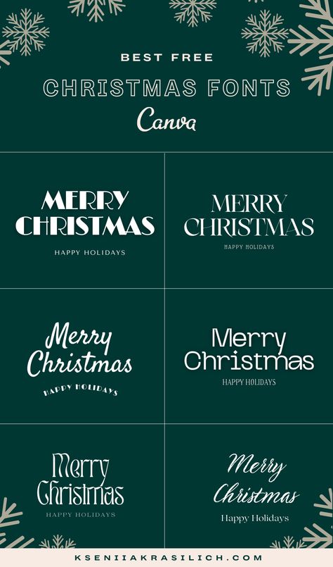 57 Free canva Cute Christmas font combinations. Creative Merry Christmas fonts inspiration writing fonts pairings for instagram and social media post. Good DIY Christmas lettering fonts ideas Christmas fonts free download. Pretty christmas card handwrite fonts, happy holiday fonts, canva cursive fonts canva script fonts, canva calligraphy fonts, fonts for instagram. fun fonts to write and caligraphy fonts you can download for free. fonts love Lettering Fonts Christmas, Canva Fonts With Tails, Merry Christmas Fonts Free, Christmas Font Combinations, Christmas Card Fonts, Cricut Christmas Fonts, Canva Christmas Card Ideas, Christmas Handwriting Fonts, Canva Fonts For Christmas