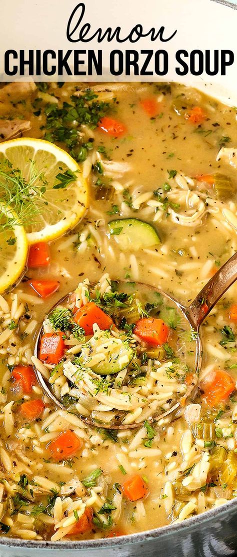 Chicken Tenderloin Soup Recipes, Lemon Rosemary Chicken Soup, Medditeranean Soup Recipes, Canned Chicken Soup Recipes, Lemon Orzo Chicken, Orzo Chicken Soup, Orzo Lemon, Lemon Orzo Soup, Lemon Chicken Orzo