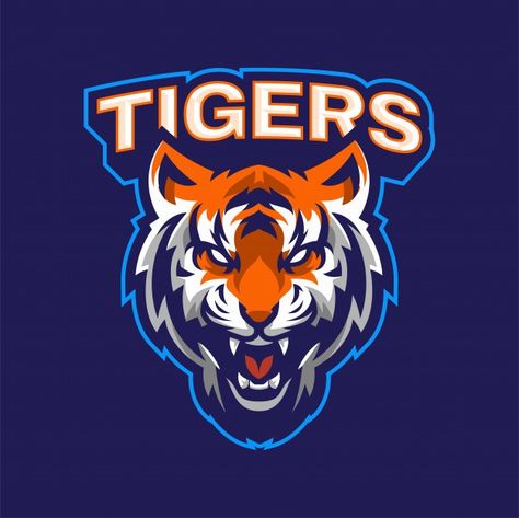 Tiger mascot logo sport. | Premium Vector Cheetah Logo, Cricket Dress, Angry Tiger, Tiger Mascot, Logo Youtube, Esports Logo, Sports Logo Design, Tiger Logo, Game Logo Design